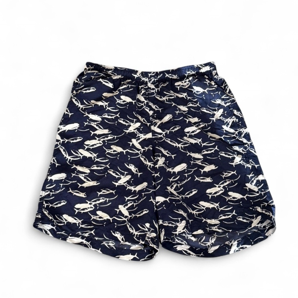 L.L. Bean Men's Shorts in Navy with Shark Pattern